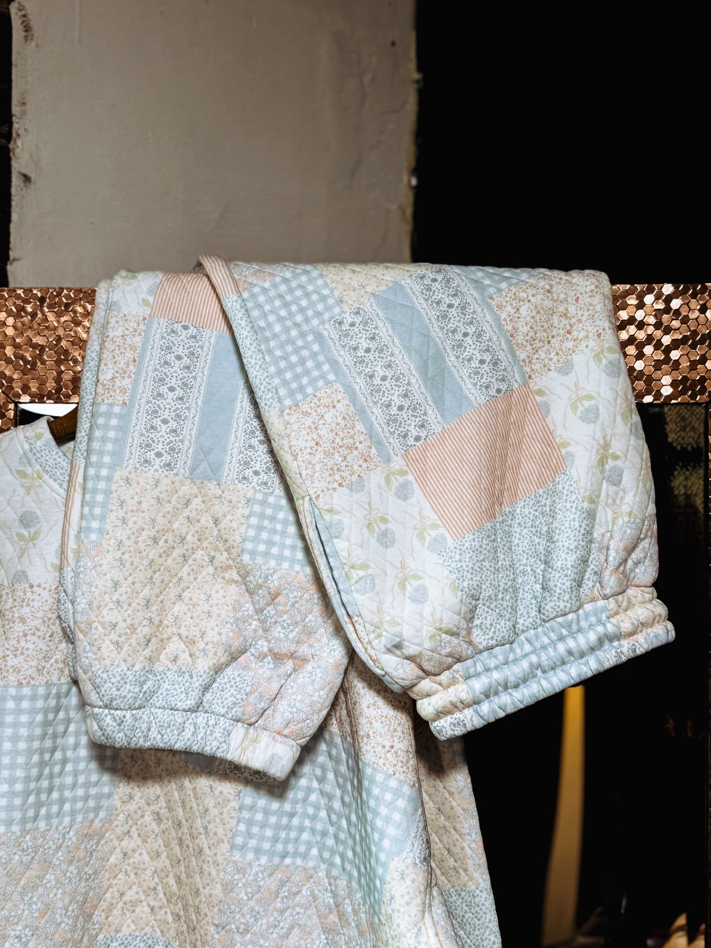 Shades Of Blue Quilted Pastel Joggers