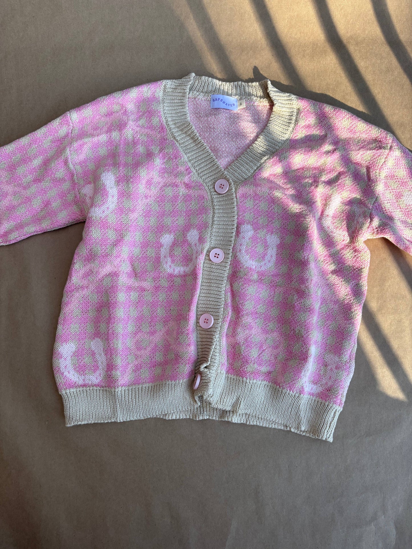 Youth Pink Galentine Knit Cardigan