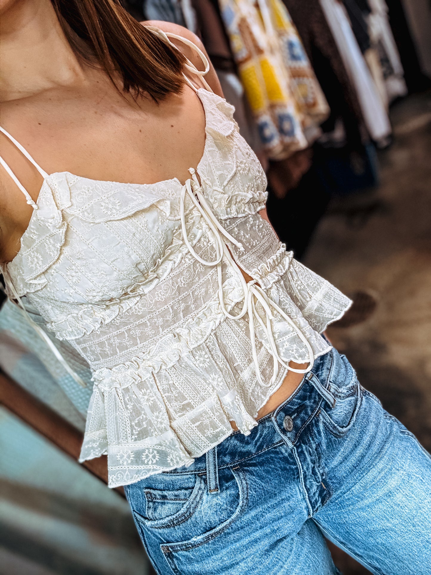 Ruffle Floral Tank