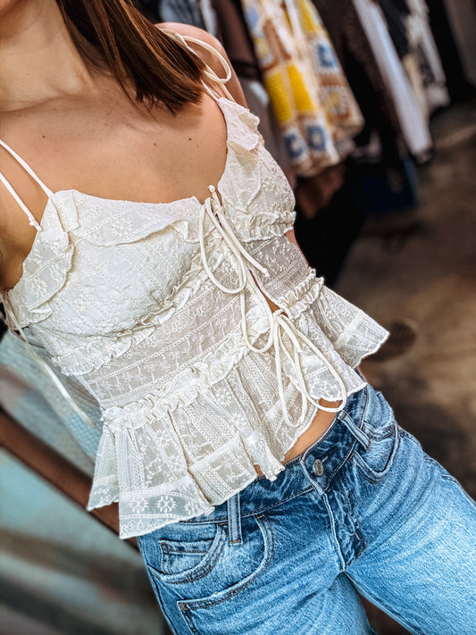 Ruffle Floral Tank