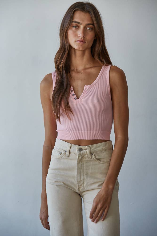 Henley Ribbed Tank