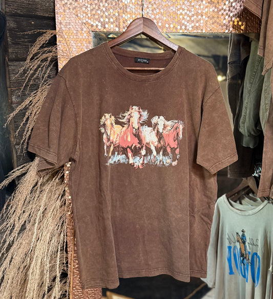Wild Horses Boyfriend Tee