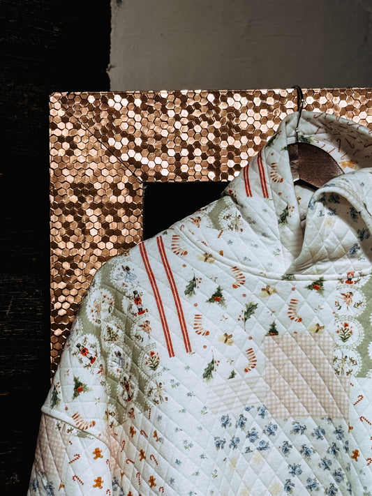 Christmas Holiday Quilted Hoodie