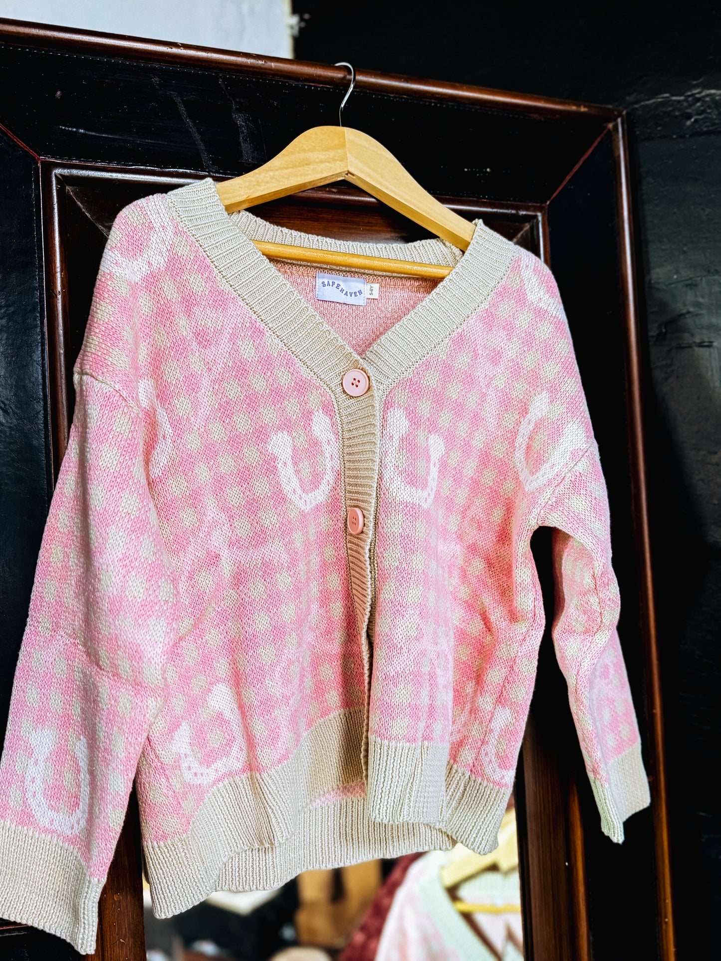 Youth Pink Galentine Knit Cardigan