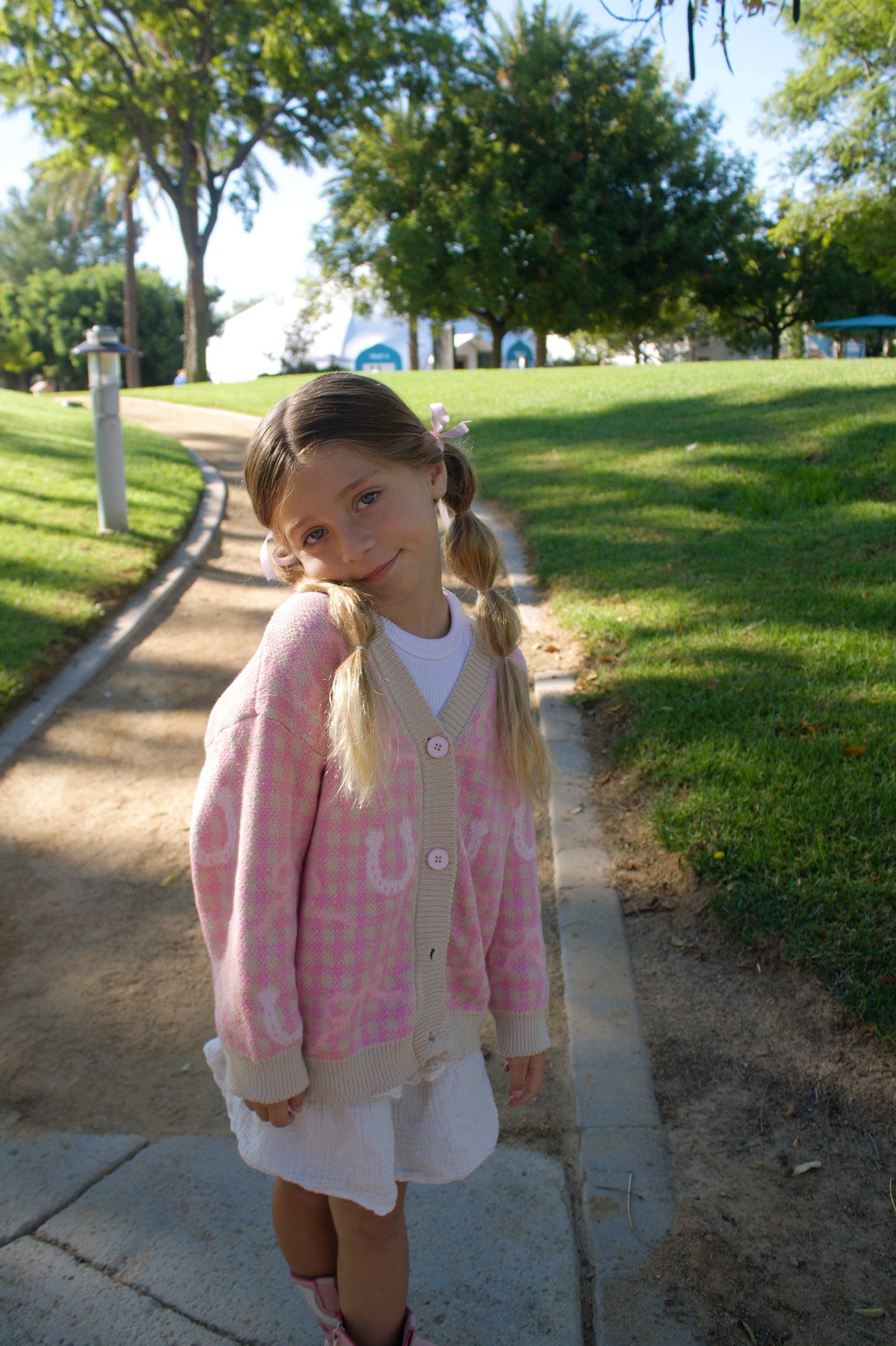 Youth Pink Galentine Knit Cardigan