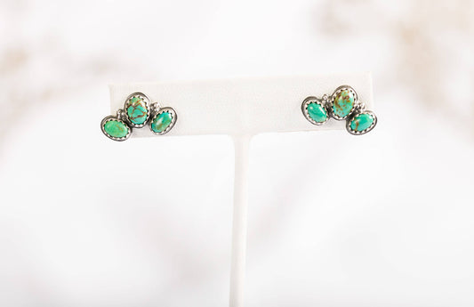 Turquoise Arch Stud Earrings