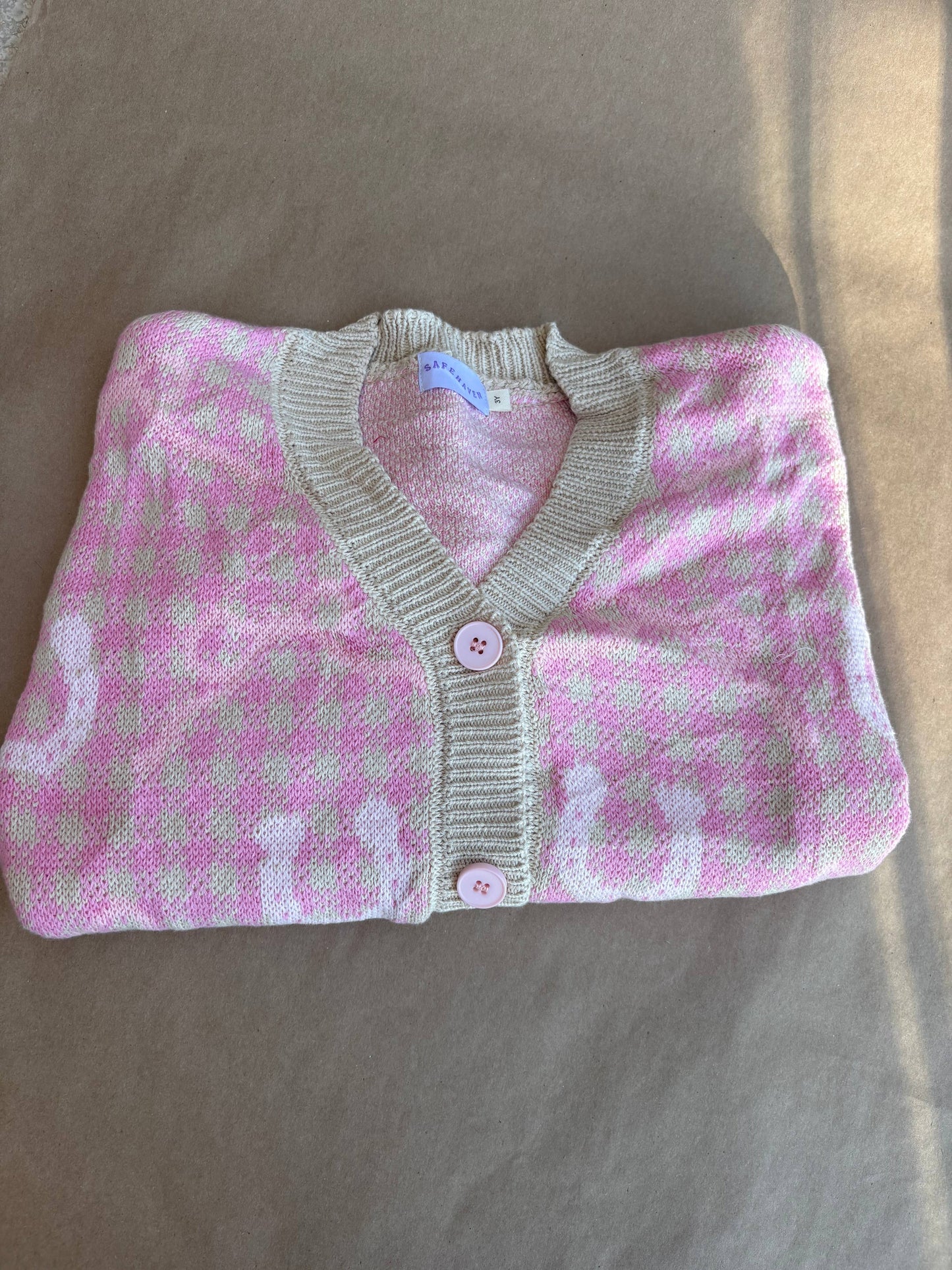 Youth Pink Galentine Knit Cardigan